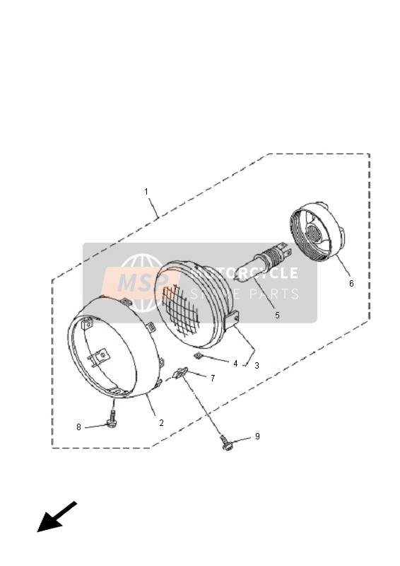 5XT843970000, Deksel,Koplamp, Yamaha, 0